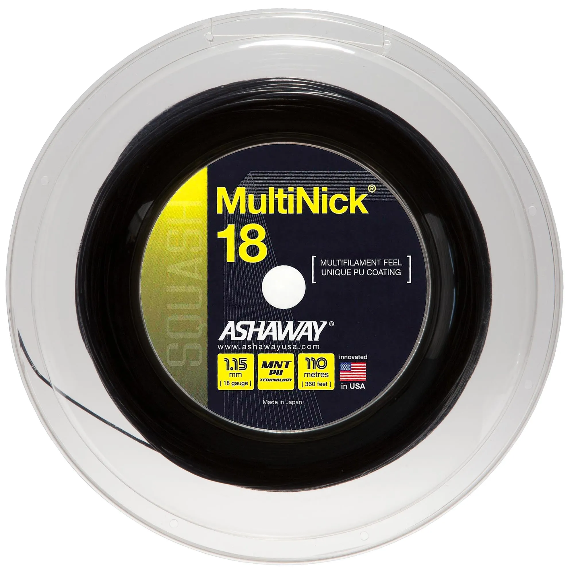 Ashaway MultiNick 18 Squash String - 110m Reel