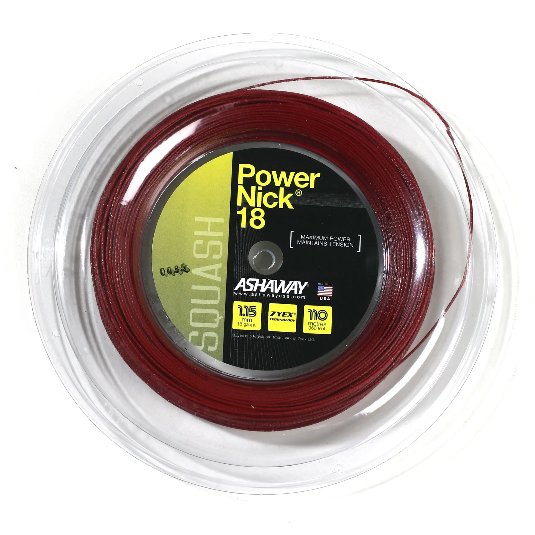 Ashaway PowerNick 18 Squash String - 110m Reel