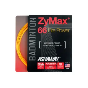 Ashaway Zymax 66 Fire Power Badminton String - 10m Set