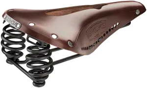 Brooks Flyer Saddle - Steel Antique Brown Carved
