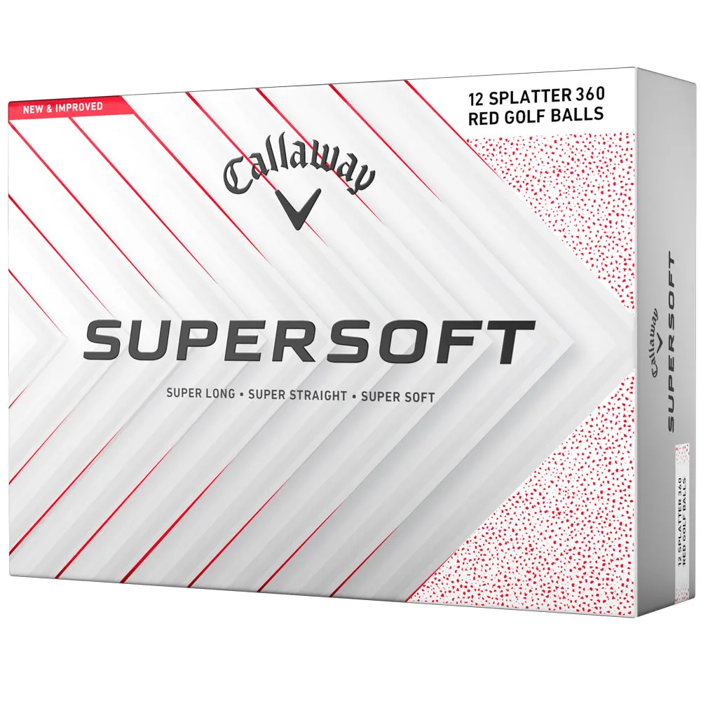 Callaway Supersoft Golf Balls - Red Splatter - 12 Pack