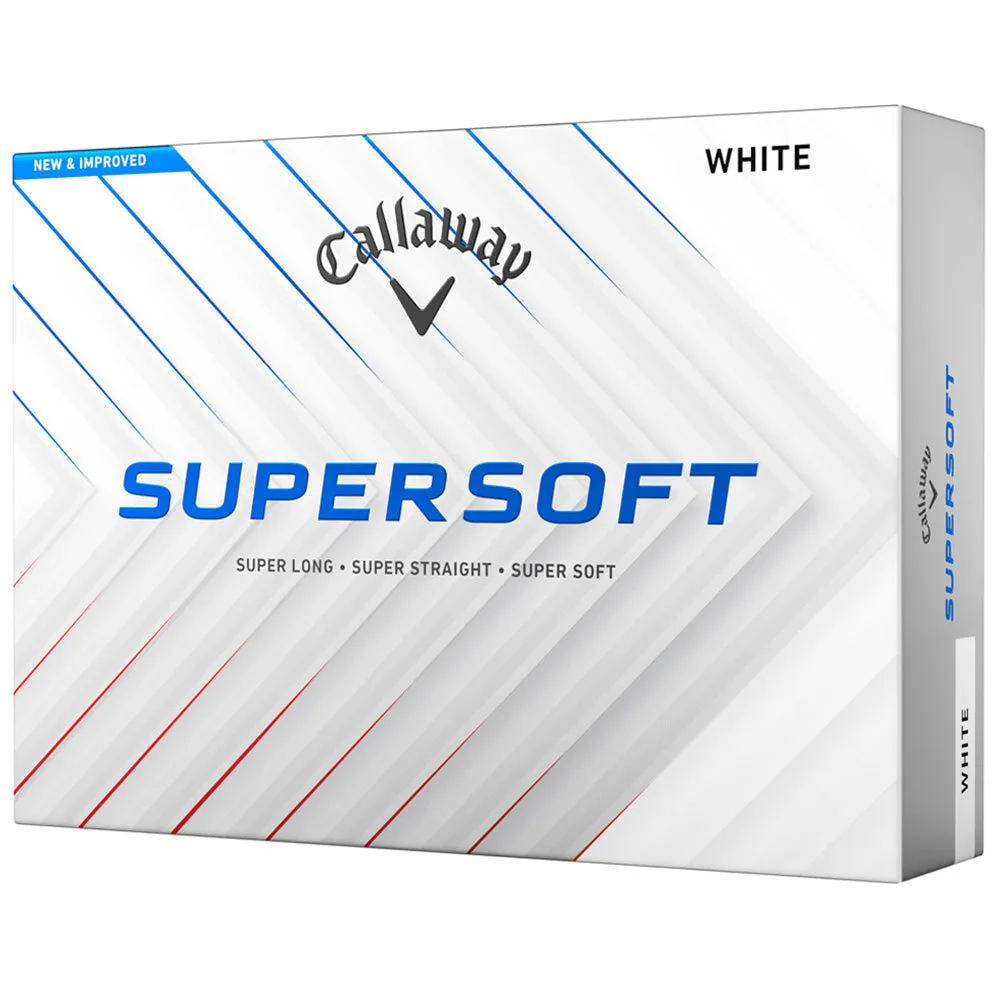 Callaway Supersoft Golf Balls - White - Personalised Logo
