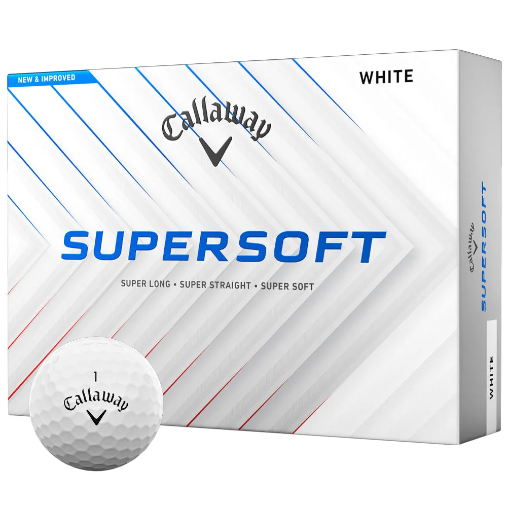 Callaway Supersoft Golf Balls - White - Personalised Logo