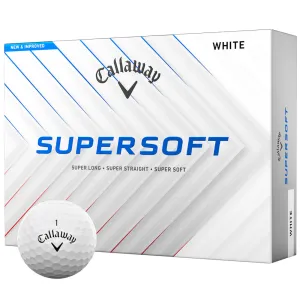 Callaway Supersoft Golf Balls - White - Personalised Logo