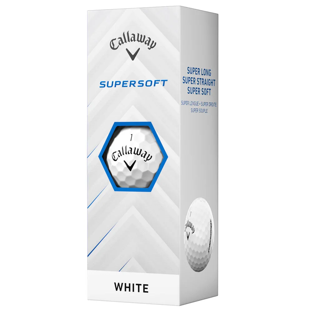 Callaway Supersoft Golf Balls - White - Personalised Logo
