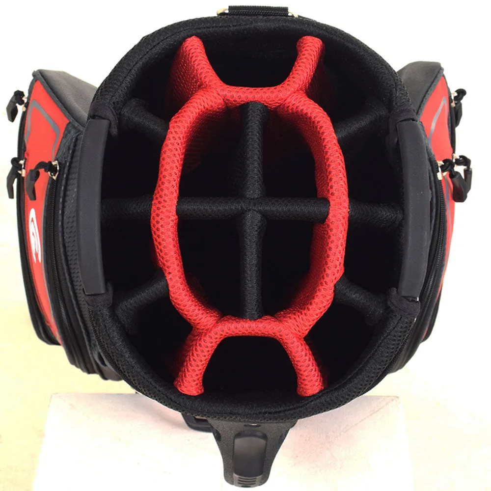 Cleveland Golf Friday 3 Cart Bag - Red/Charcoal