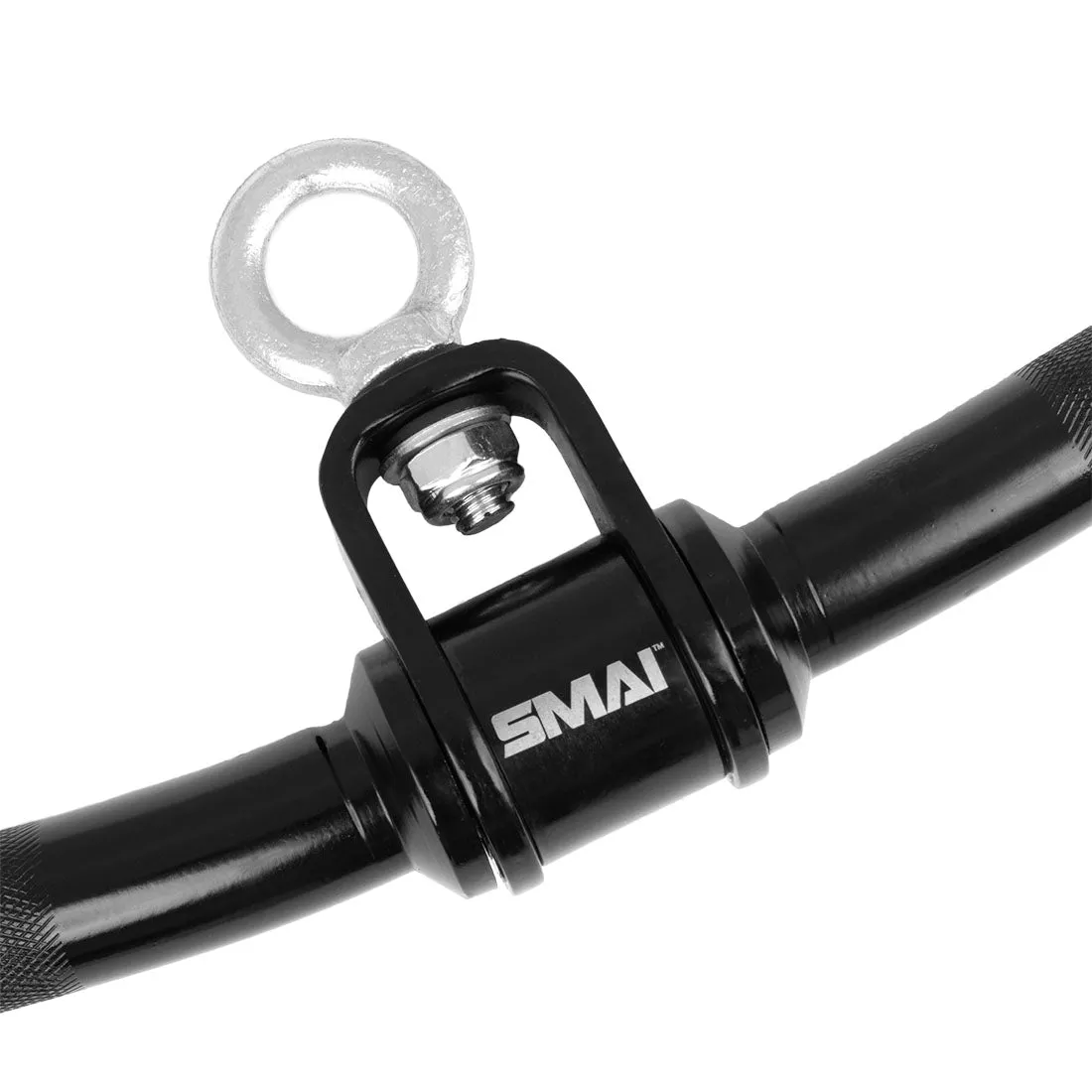 Curl Bar Revolving Attachment with Ball End Grip for Cable Machine Smai