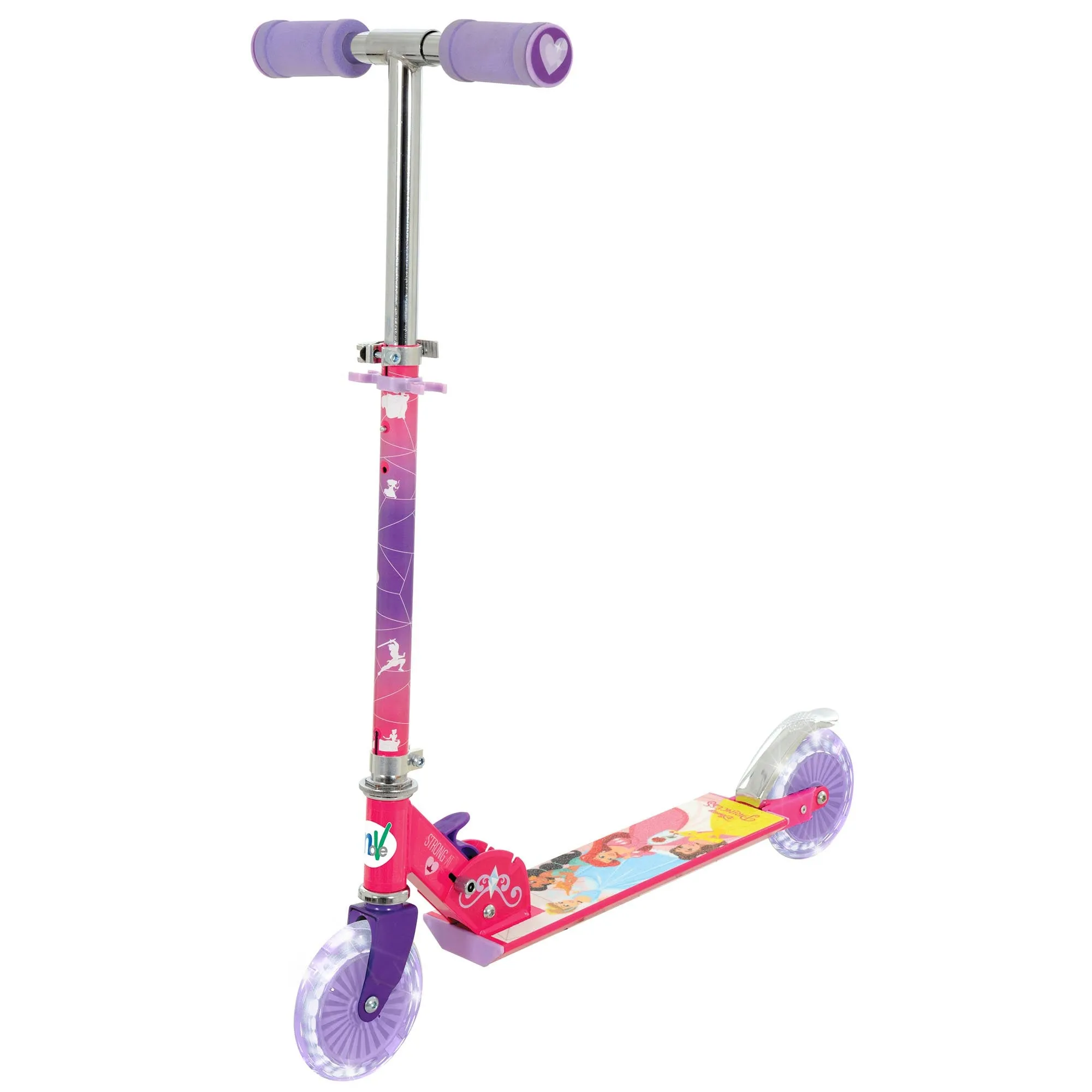 Disney Princess Folding 2-Wheel Inline Scooter with Light Up Wheels