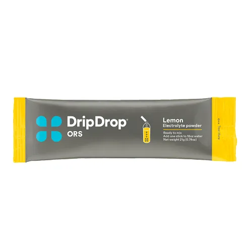 DRIP DROP Lemon Flavored Electrolyte Powder (Box of 4)