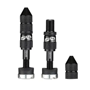 E*thirteen Quickfill Schrader Valves(19-23mm Rim) Pair - Blk