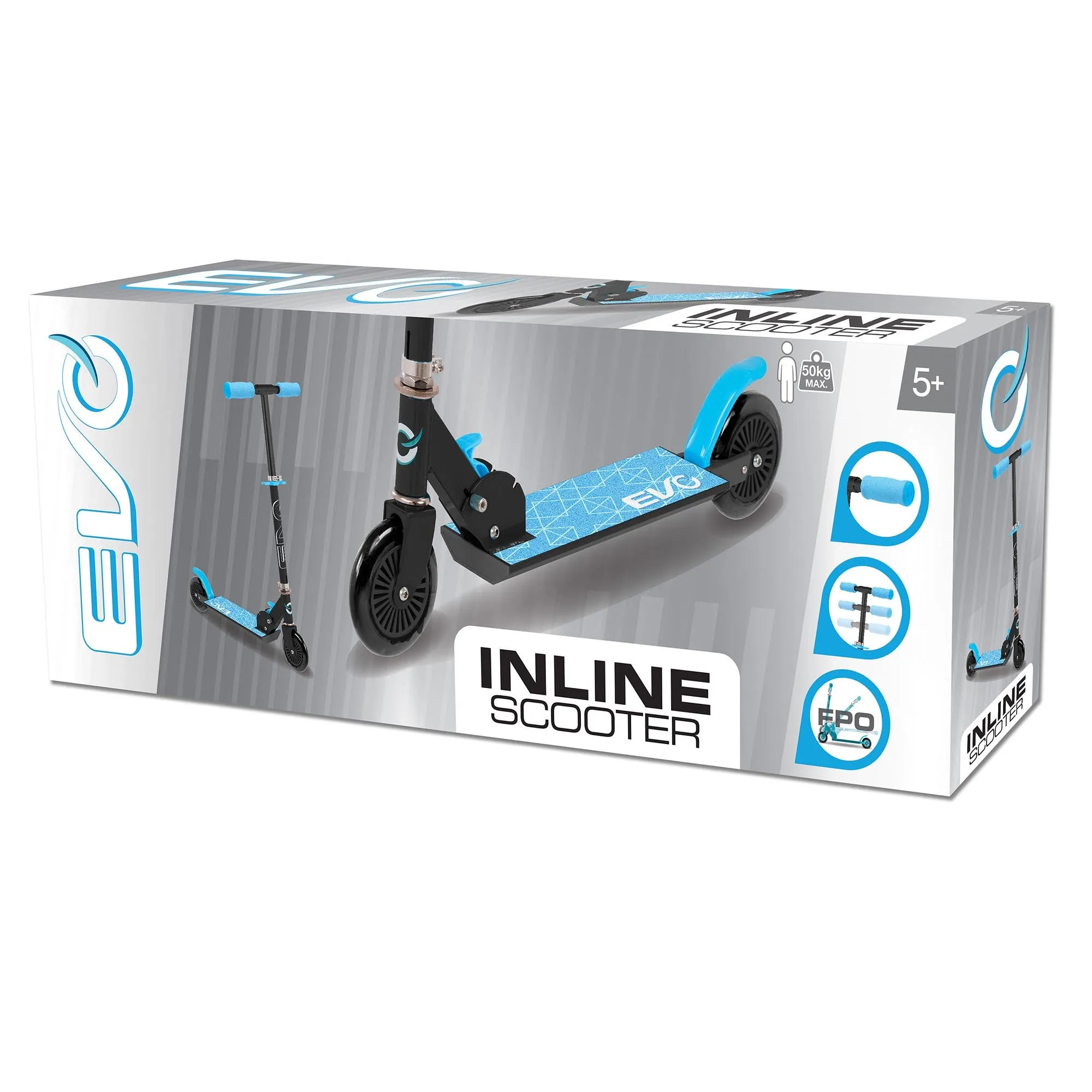 Evo Inline 2 Wheel Foldable Push Scooter