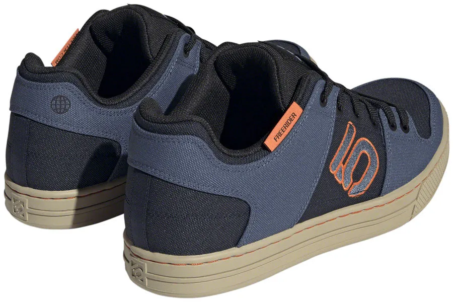 Five Ten Freerider Canvas Flat Shoes - Mens Core Legend Ink/Wonder Steel/Impact Orange 6