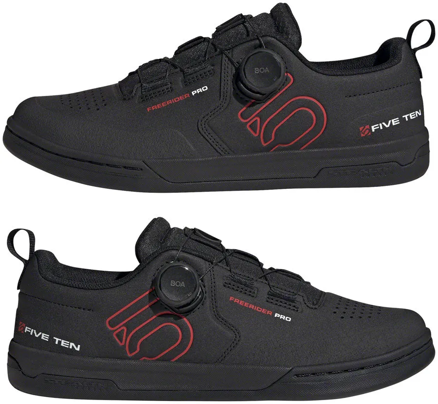 Five Ten Freerider Pro BOA Flat Shoes - Mens Core Black/Red/FTWR White 14
