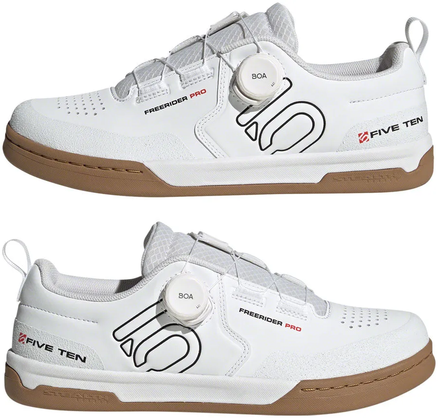 Five Ten Freerider Pro BOA Flat Shoes - Mens FTWR White/Core Black/Red 12.5