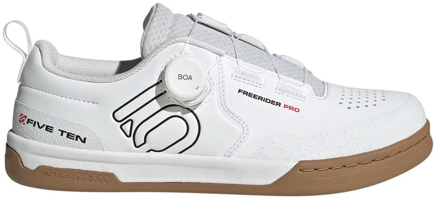 Five Ten Freerider Pro BOA Flat Shoes - Mens FTWR White/Core Black/Red 12.5