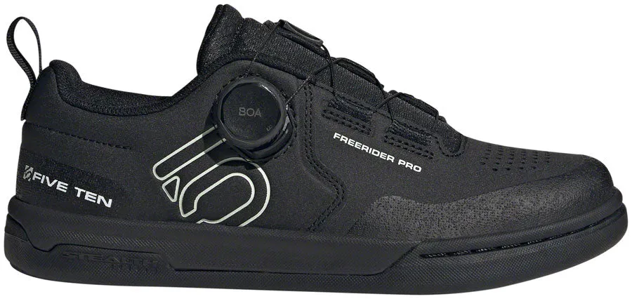Five Ten Freerider Pro BOA Flat Shoes - Womens  Core BLK/Linen Green/FTWR White 9