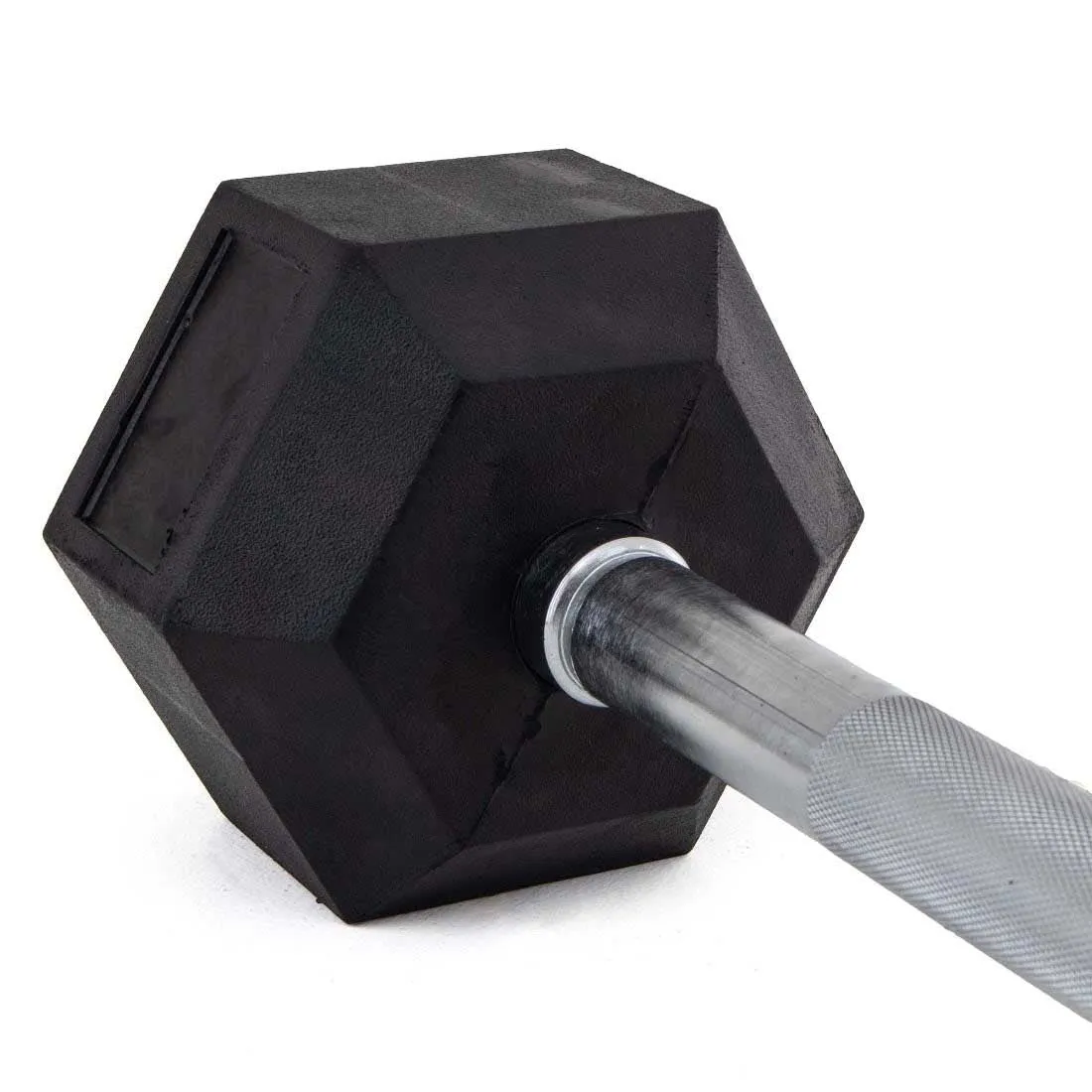 Fixed Barbell Pump Bar 10kg - Rubber Hex Smai