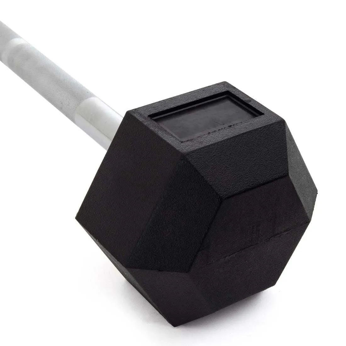 Fixed Barbell Pump Bar 10kg - Rubber Hex Smai