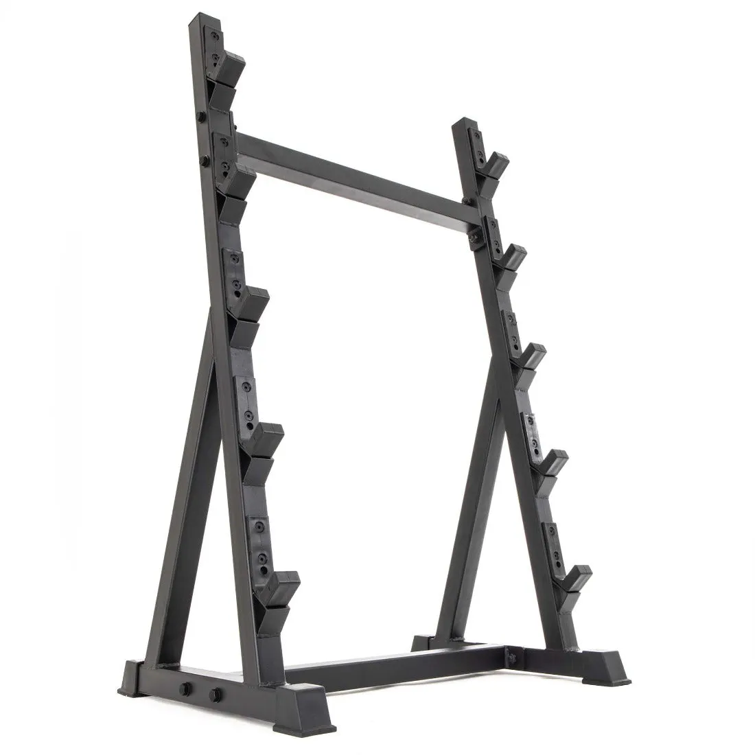 Fixed Barbell Set & Rack - Rubber Hex Pump Bar Smai