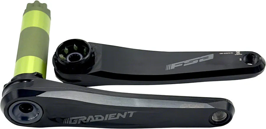 Full Speed Ahead Gradient Modular 1x Crankset - 170mm Fits Shimano SRAM 11/12-Speed Drivetrains 30mm BB392EVO Spindle BLK