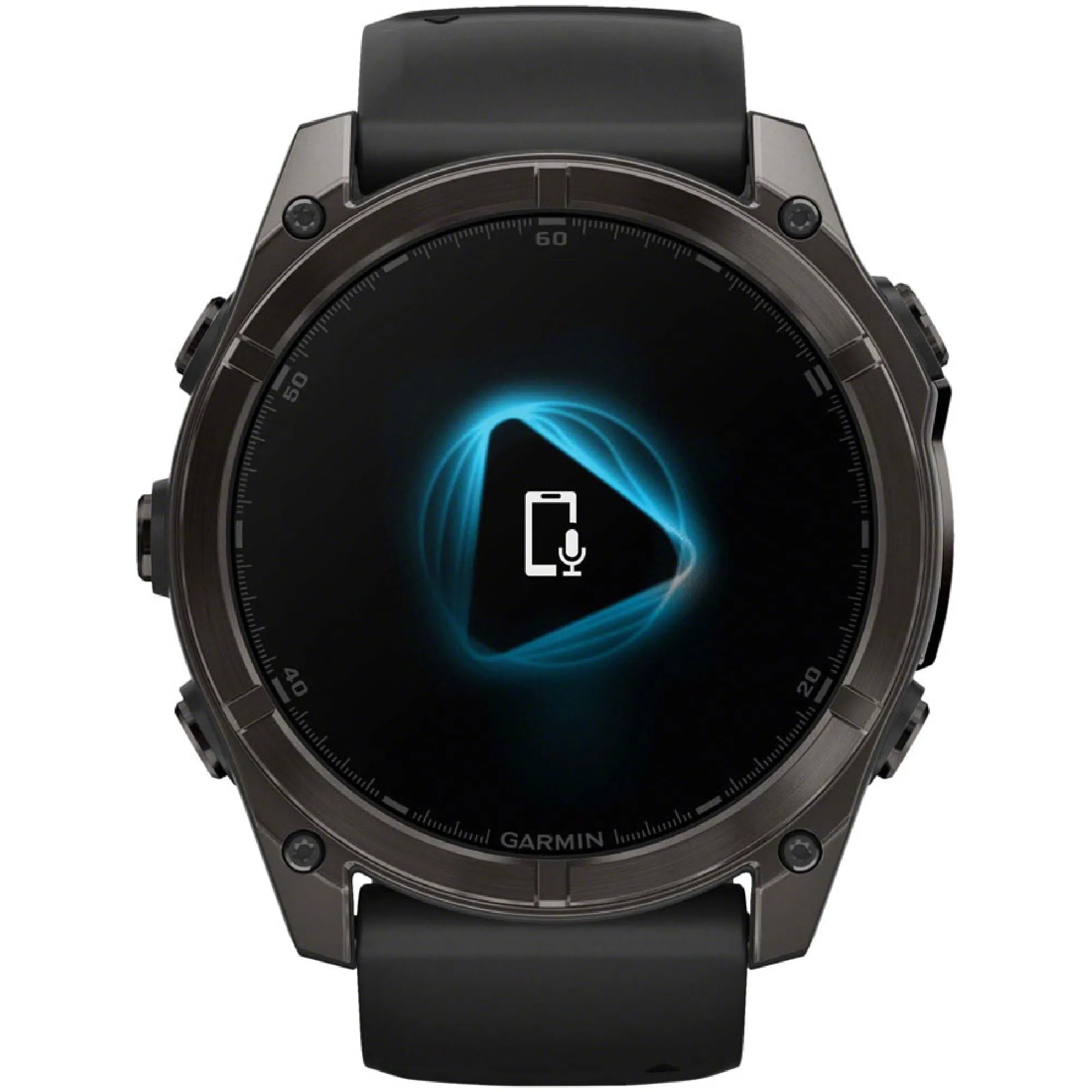 Garmin fenix 8 Smartwatch - 51mm AMOLED Sapphire Carbon Gray DLC Titanium BLK/Pebble Gray Silicone
