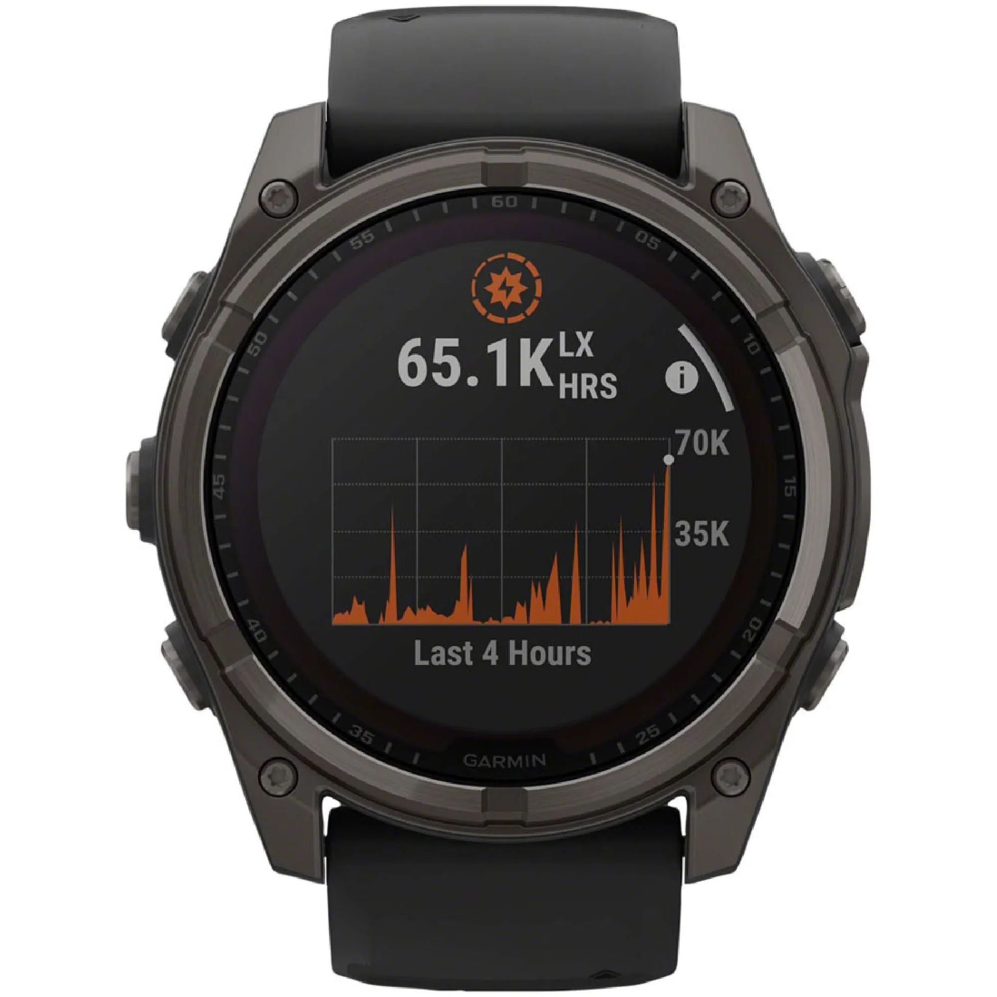 Garmin fenix 8 Smartwatch - 51mm Solar Sapphire Carbon Gray DLC Titanium BLK/Pebble Gray Silicone