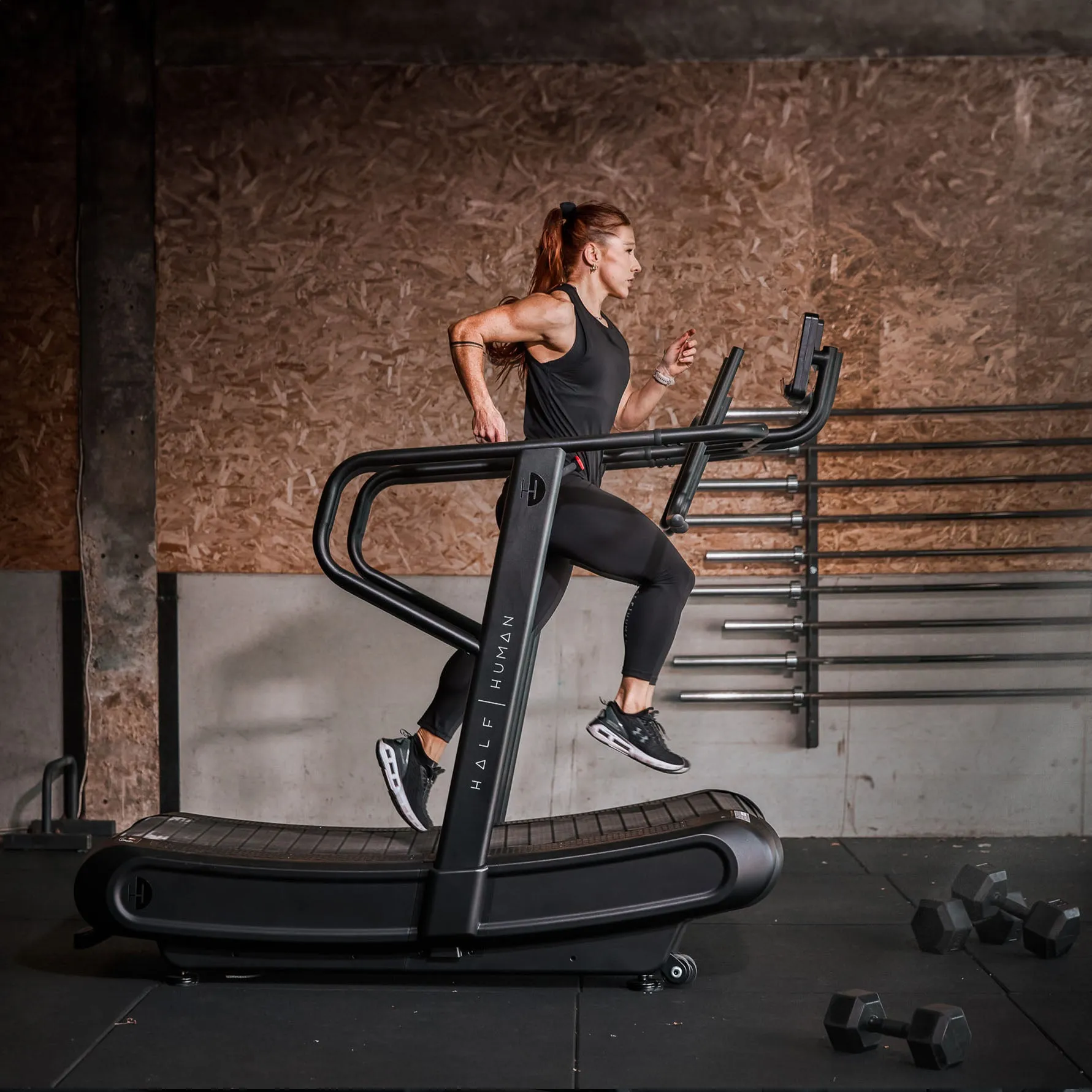 Half Human Curved Non-Motorised Treadmill