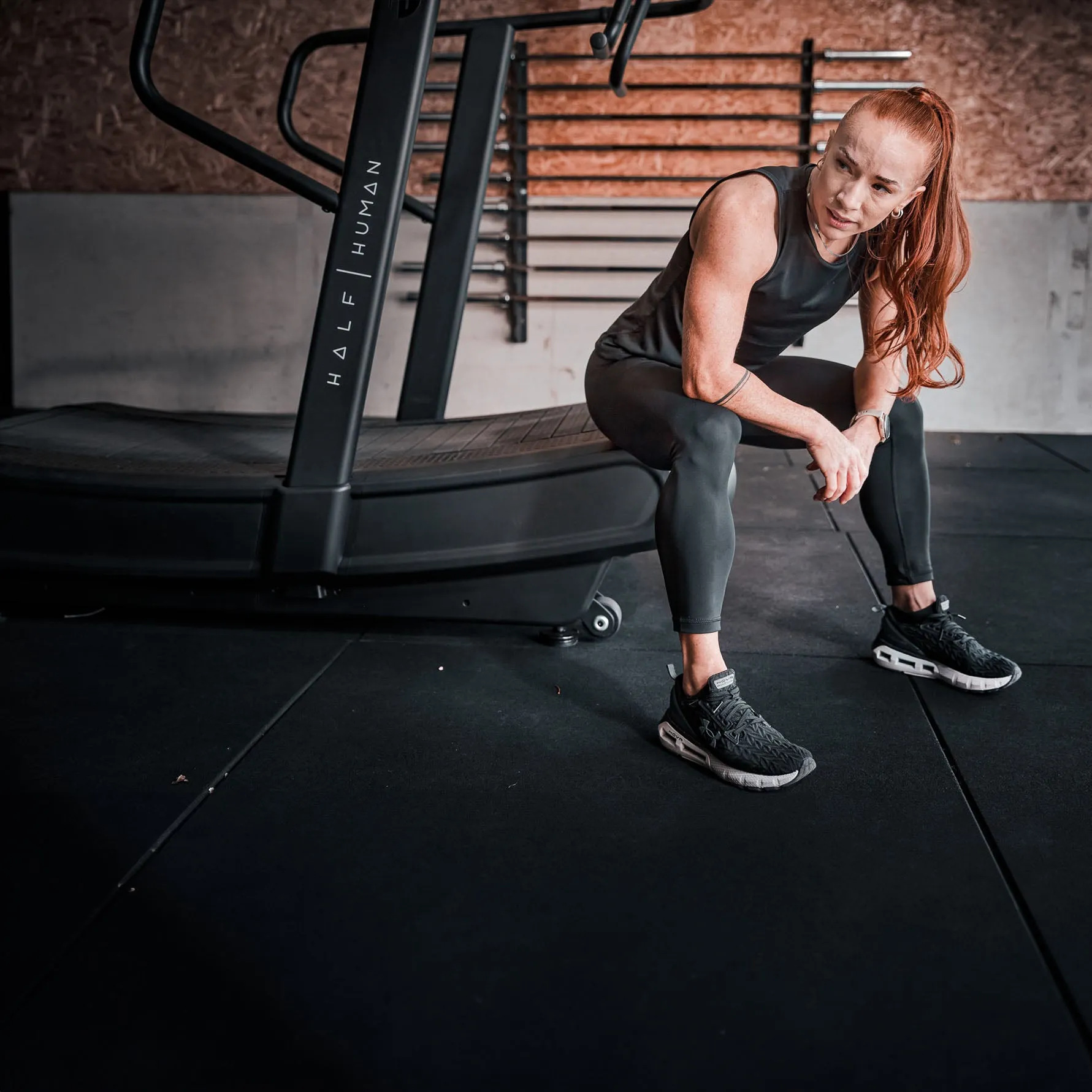 Half Human Curved Non-Motorised Treadmill