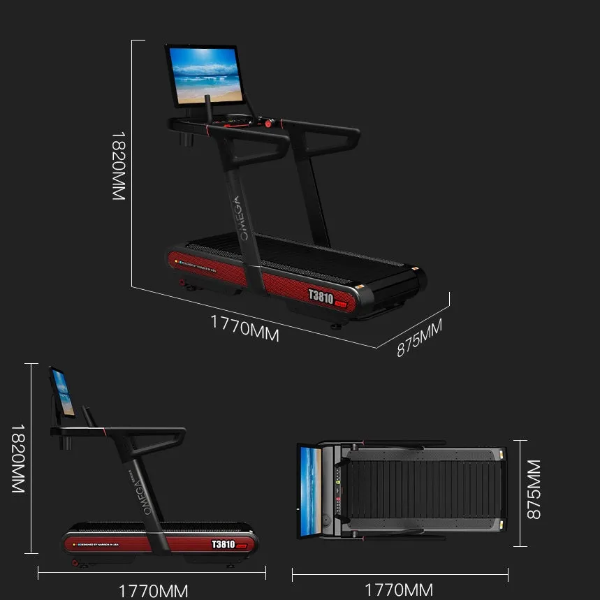 Harison Omega HR-T3810 Track Full-track Intelligent Treadmill - Run   Sled Push   Vibration Plateform (Expo demo stock)