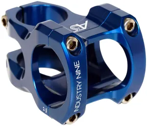Industry Nine A318 Stem - 50mm 31.8mm Clamp  /-4.4 1 1/8" Aluminum Blue