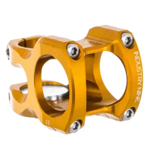 Industry Nine A35 Stem - 32mm 35mm Clamp  /-5 1 1/8" Aluminum Gold