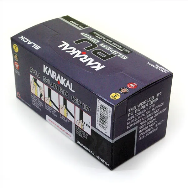 Karakal Black PU Super Replacement Grip - 24 pack
