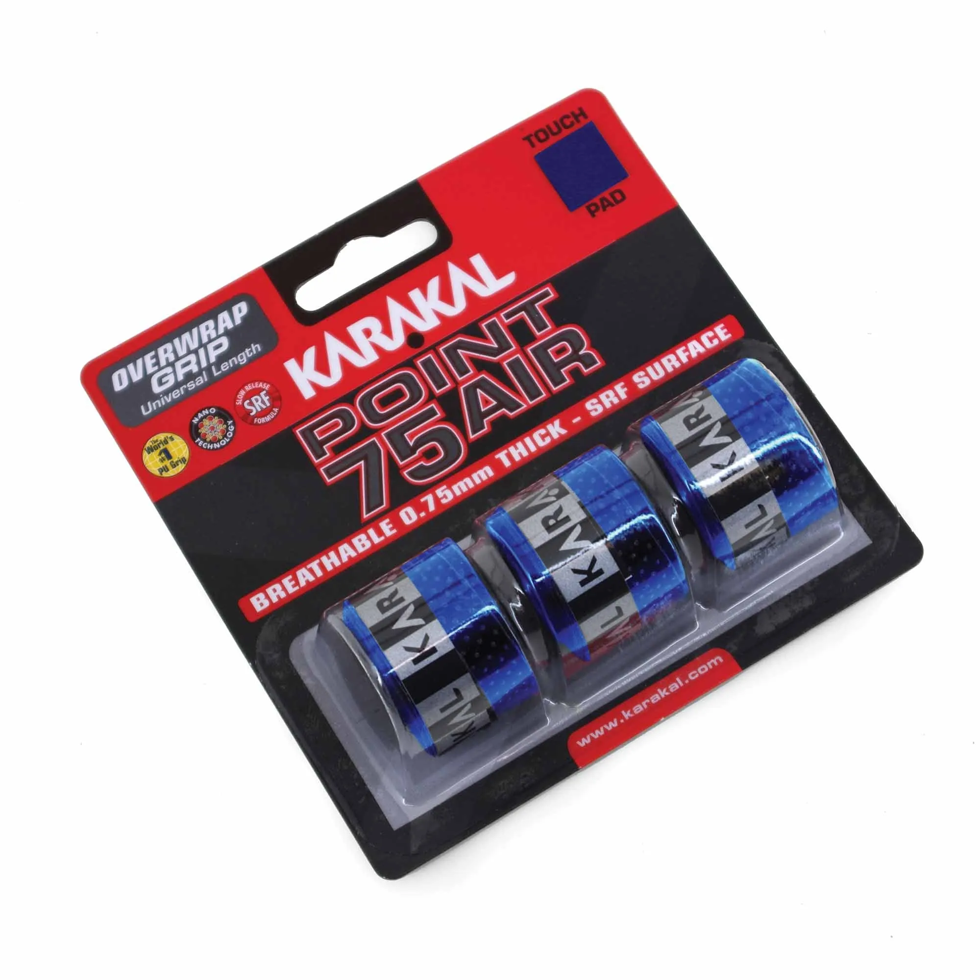 Karakal Point 75 Air Overwrap Grip - Pack of 3