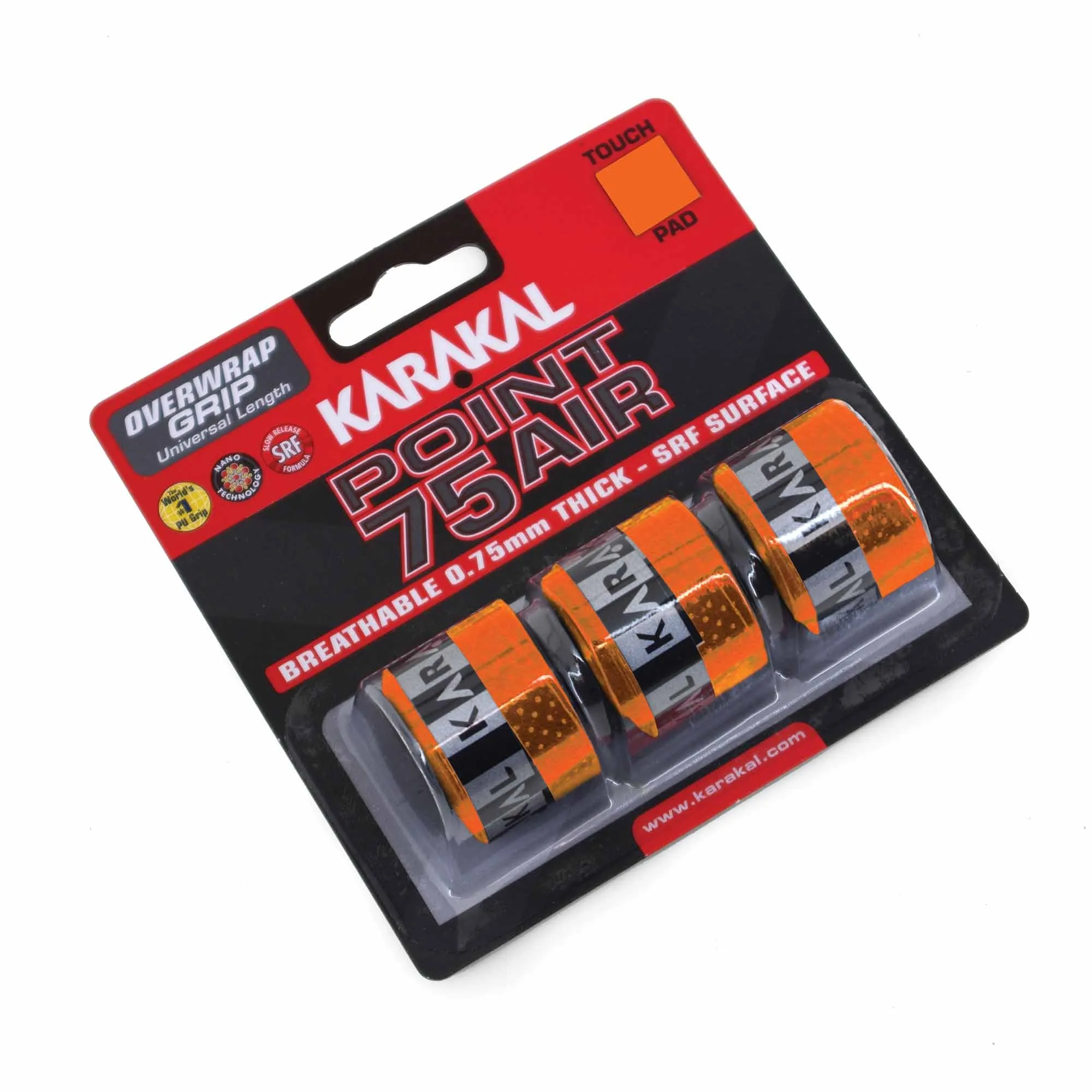 Karakal Point 75 Air Overwrap Grip - Pack of 3