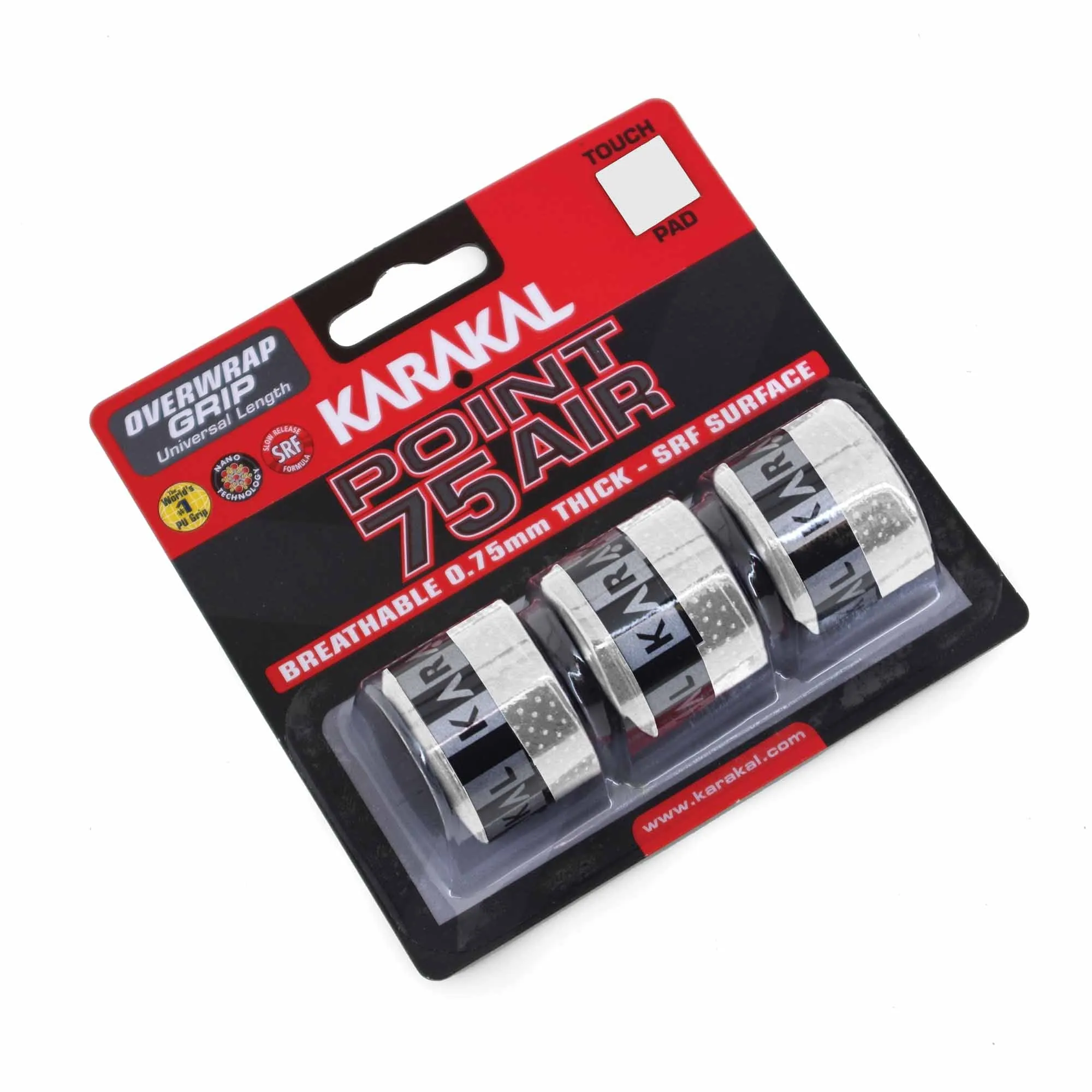Karakal Point 75 Air Overwrap Grip - Pack of 3