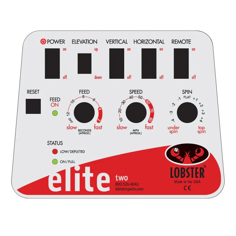 Lobster Elite 2 Tennis Ball Machine - Remote Control