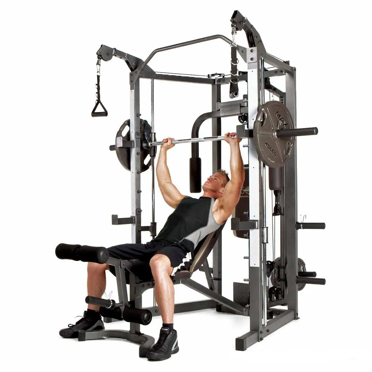 Marcy SM4008 Deluxe Smith Machine with Adjustable Weight Bench