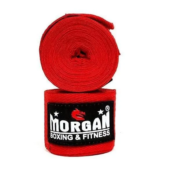 Morgan Cotton Boxing Hand Wraps 180 inch - 4m long (pair)