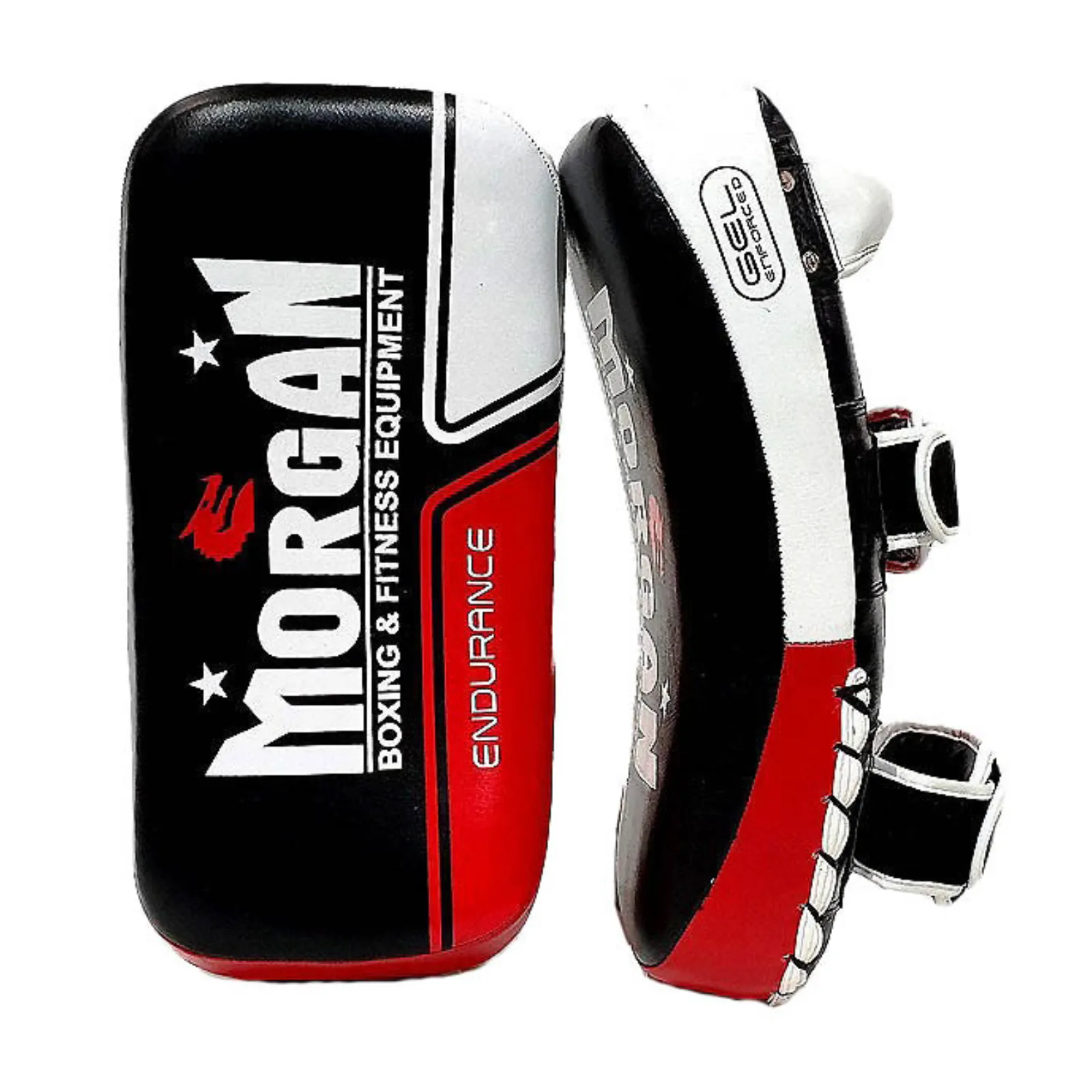 Morgan Endurance Gel Leather Curved Thai Pads (Pair)