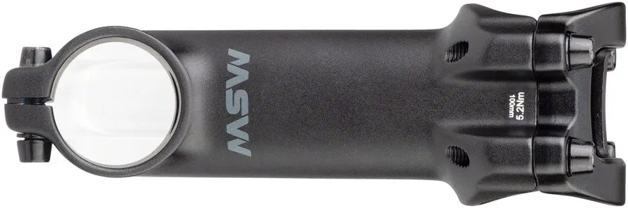 MSW 17 Stem - 100mm 31.8 Clamp  /-17 1 1/8" Aluminum Black