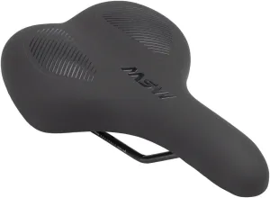 MSW Mens Saddle - Memory Foam Soft Touch Cover Steel Black