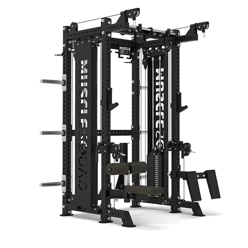 MuscleSquad Phase 4 Cable Equipped Multi Functional Squat Rack