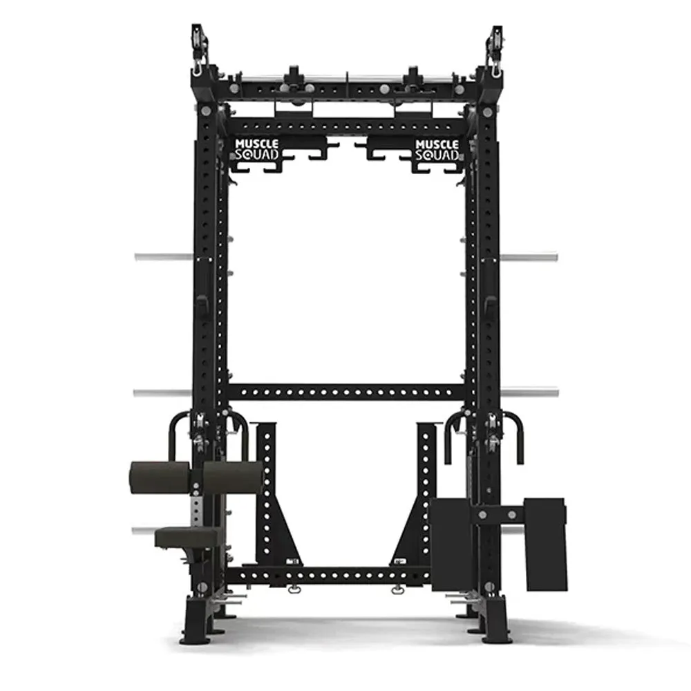 MuscleSquad Phase 4 Cable Equipped Multi Functional Squat Rack