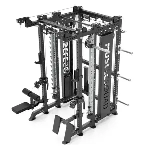 MuscleSquad Phase 4 Cable Multifunctional Squat Rack and Smith Machine