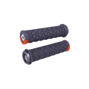 ODI Vanquish Grips - Graphite/Orange Lock-On