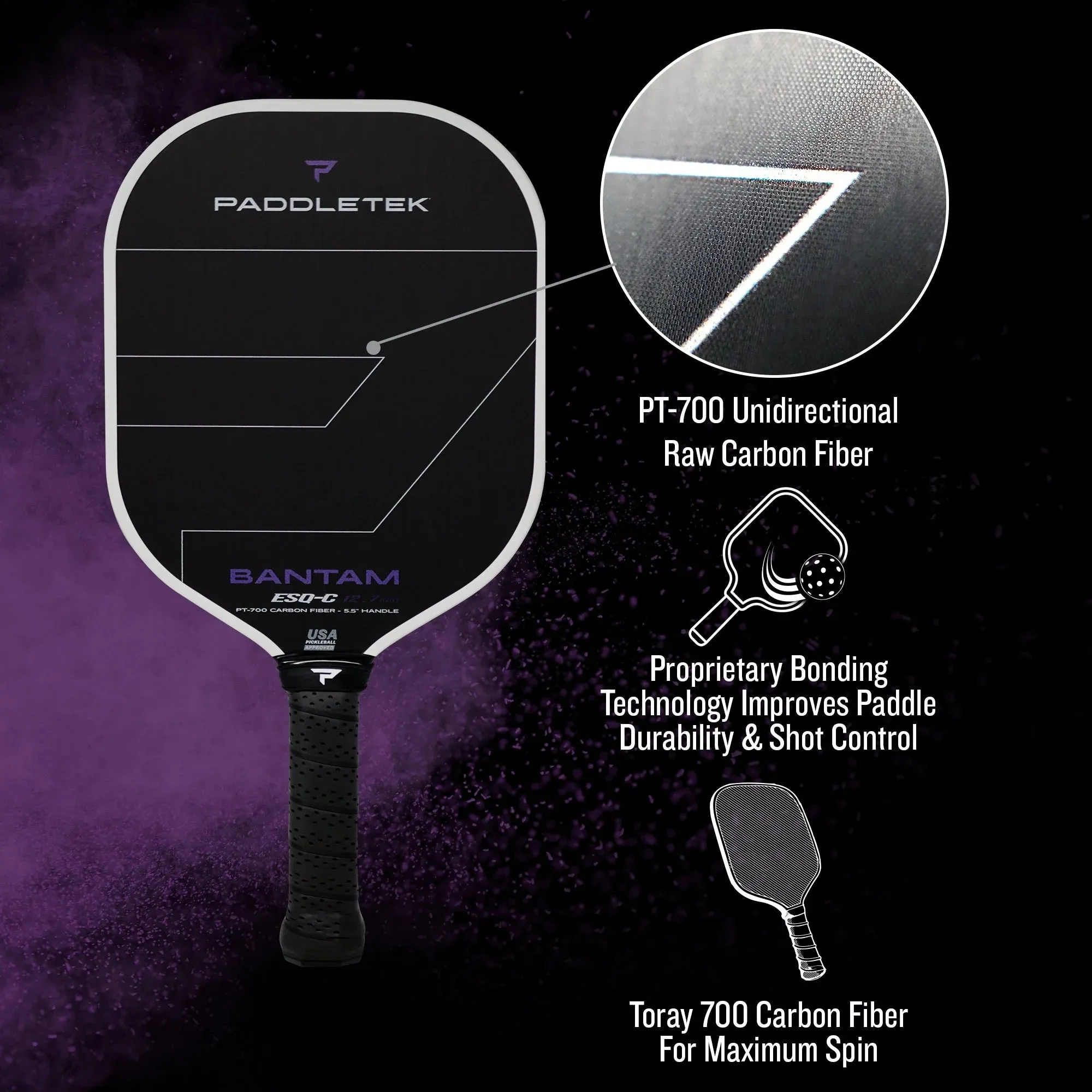 Paddletek Bantam ESQ-C 12.7mm Pickleball Paddle