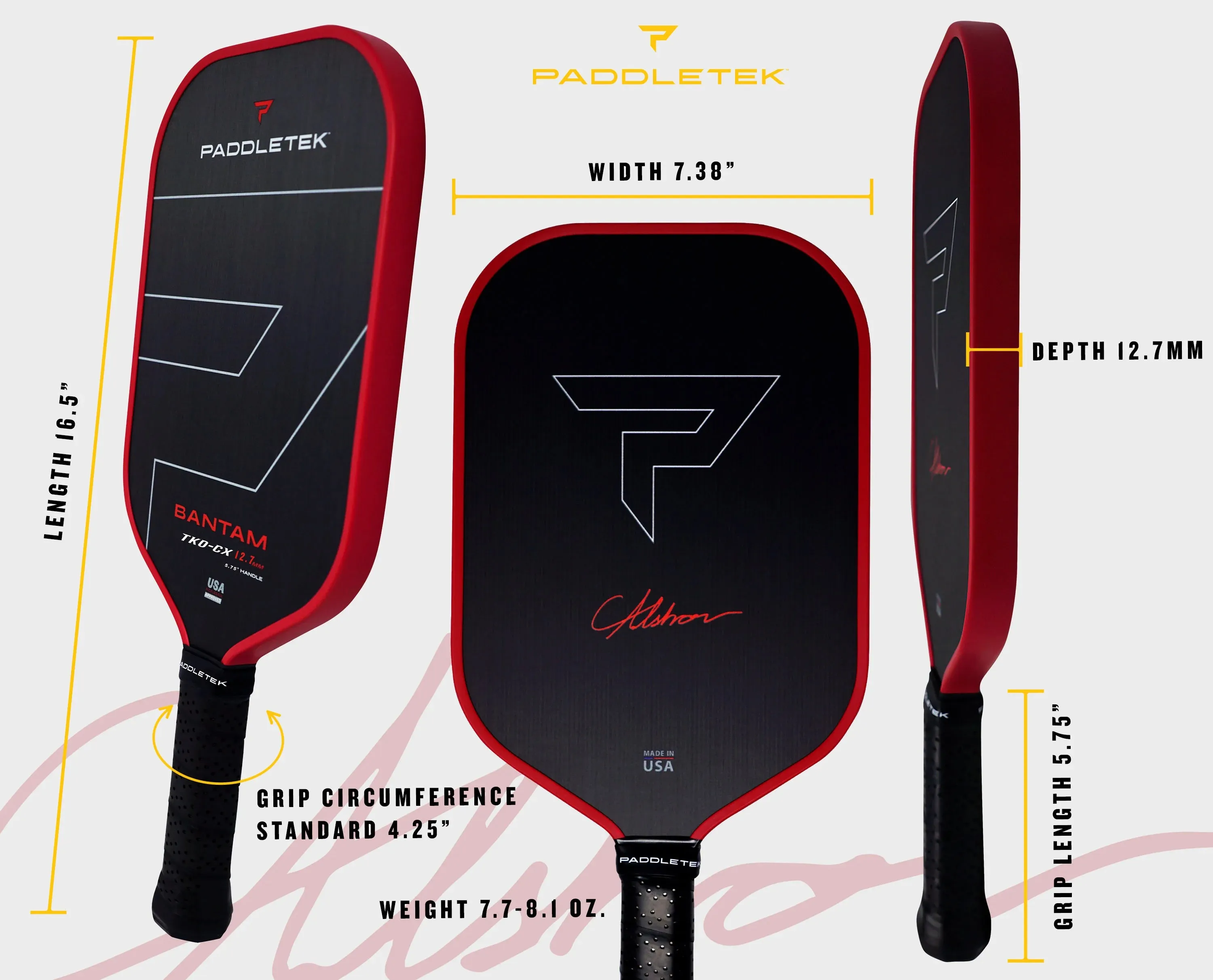 Paddletek Bantam TKO-CX 12.7 Pickleball Paddle