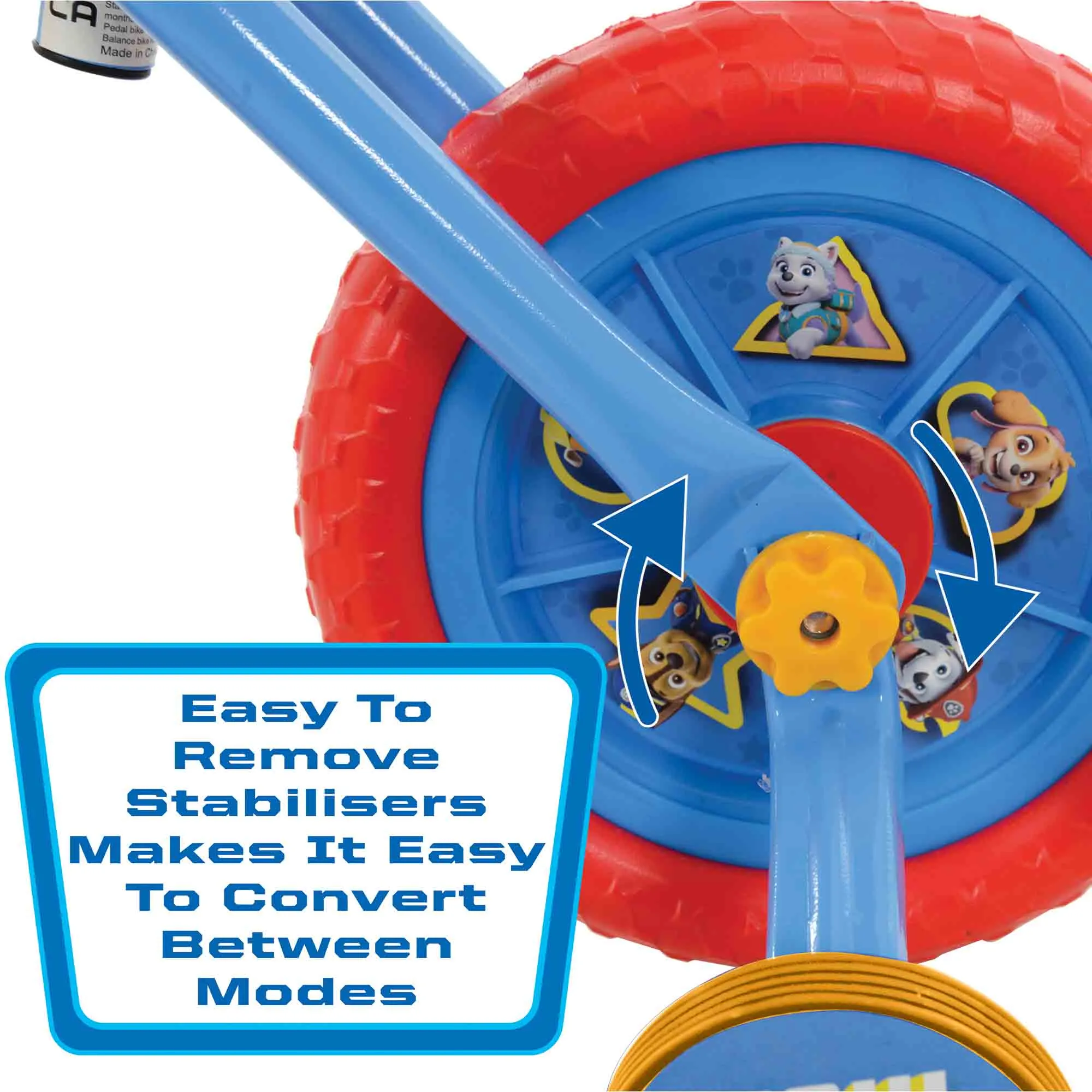 Paw Patrol 2-in-1 10" Wheel Size Training Bike