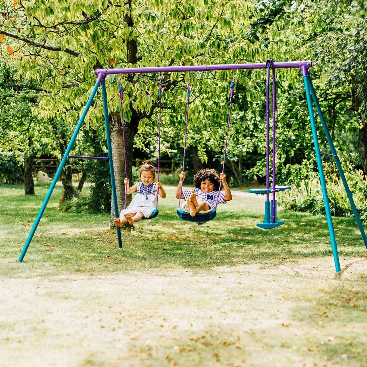 Plum Jupiter Double Swing and Glider Set