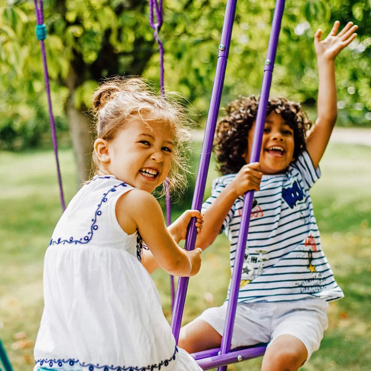 Plum Jupiter Double Swing and Glider Set